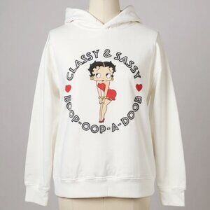 Classy & Sassy Betty Boop Hoodie – White – Size Medium – NWT